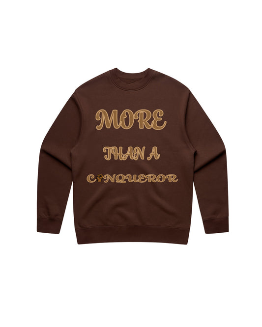 More Than a Conqueror Embroidery Logo on the Back