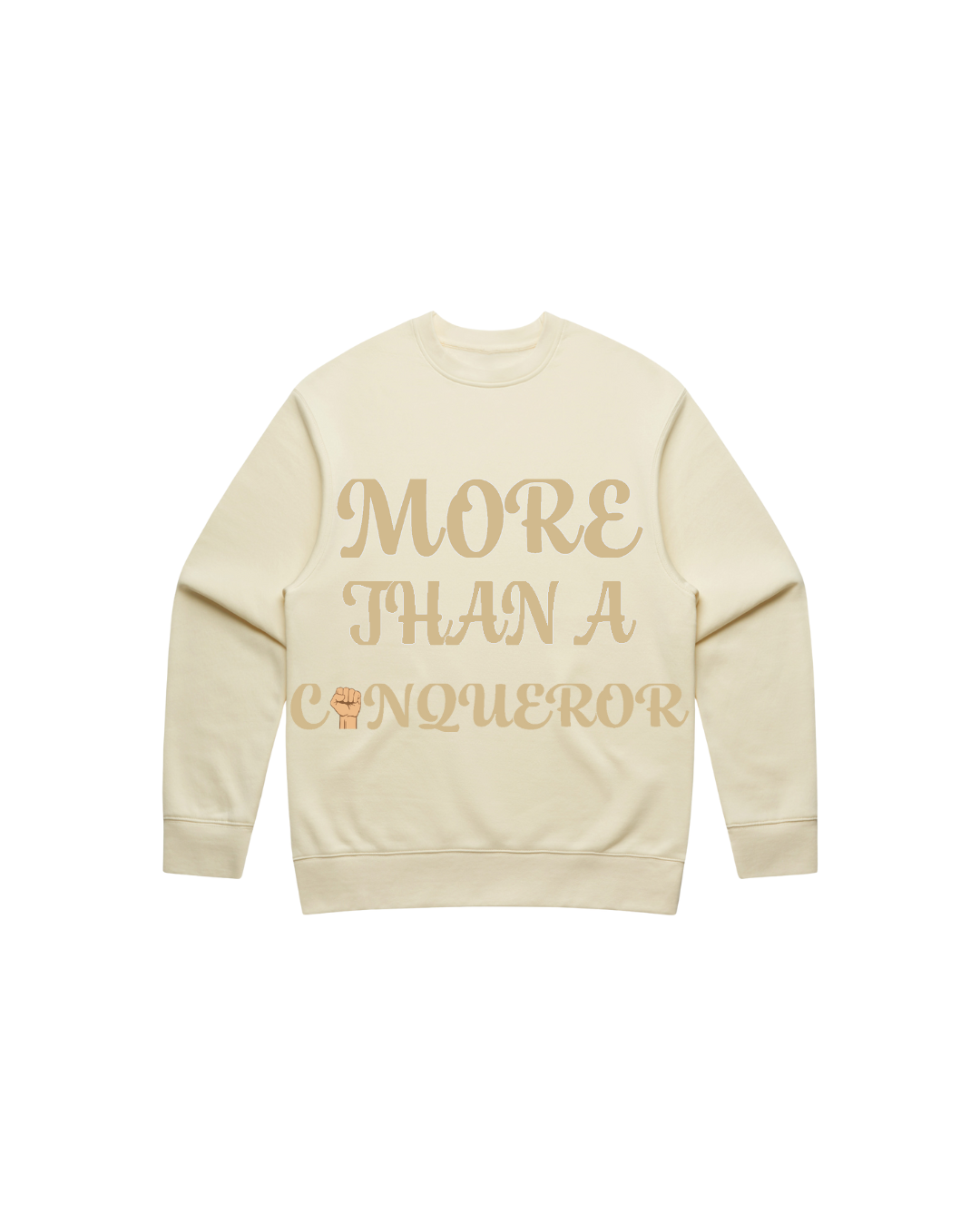 More Than a Conqueror Embroidery Logo on the Back