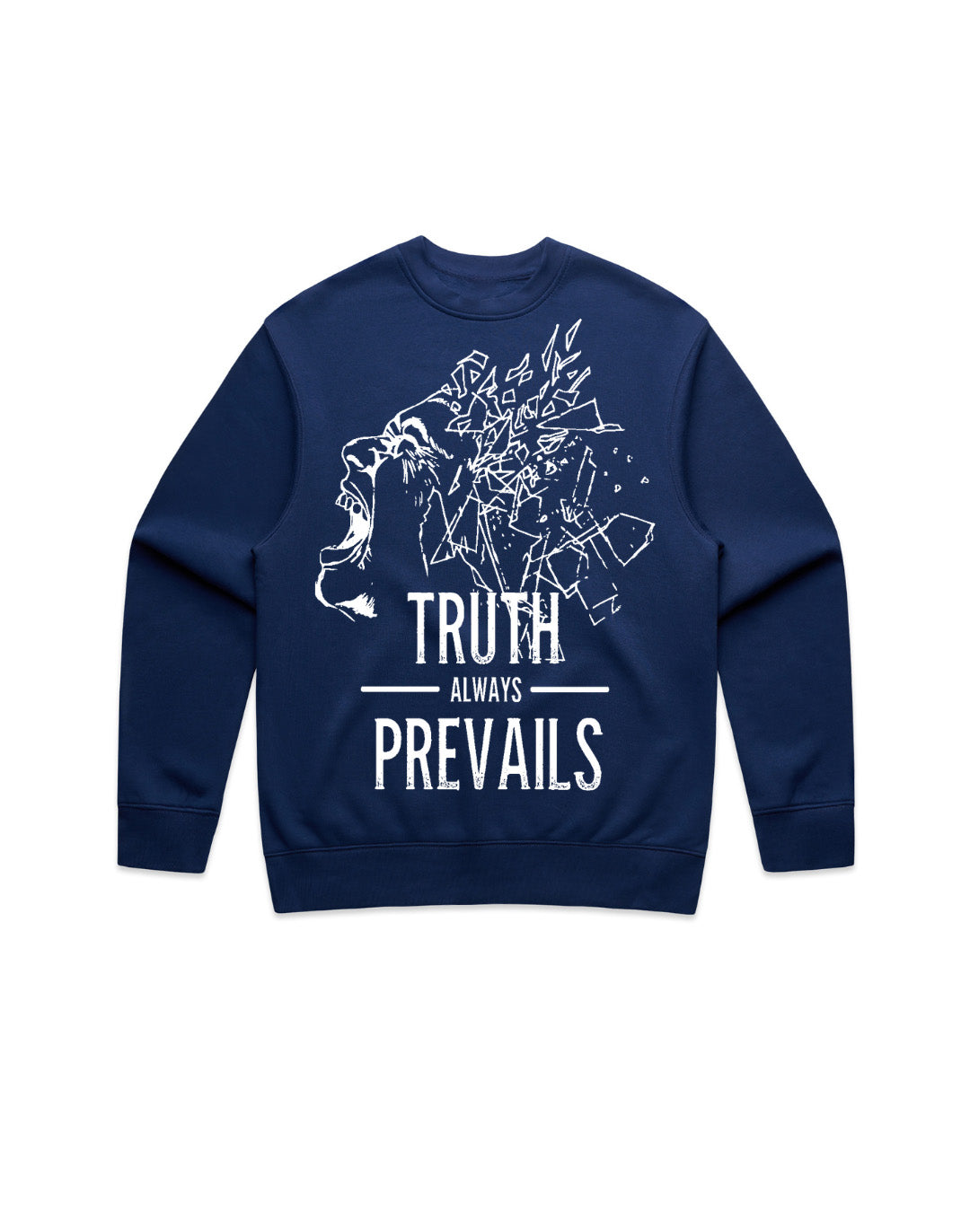 Truth Always Prevails Crewneck with Embroidery Logo on the Back