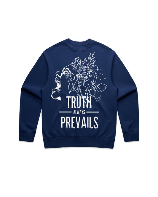 Truth Always Prevails Crewneck with Embroidery Logo on the Back