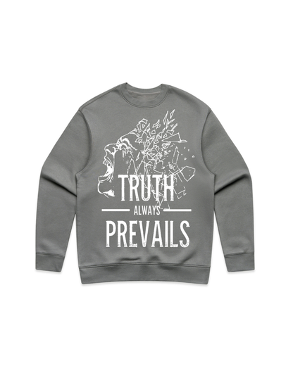 Truth Always Prevails Crewneck with Embroidery Logo on the Back